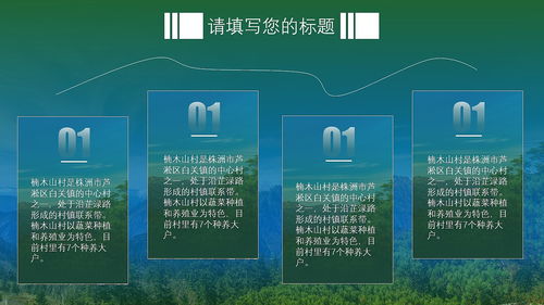 綠色商務(wù)風生態(tài)農(nóng)業(yè)旅游項目合作運營策劃與PPT設(shè)計全案
